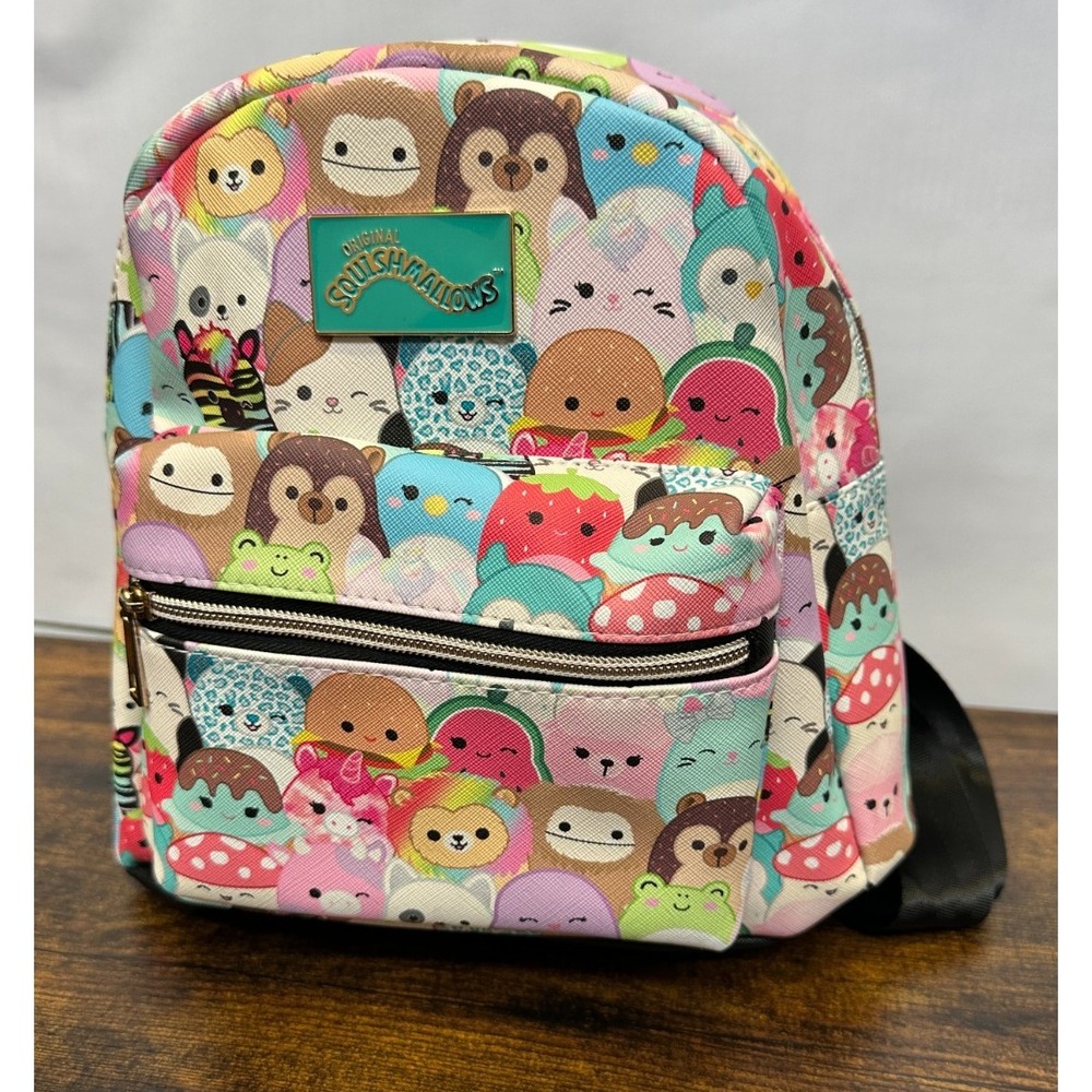 NWT Squishmallows All Over Print Mini Backpack Multi Character Animals Zip Bag - Picture 13 of 14